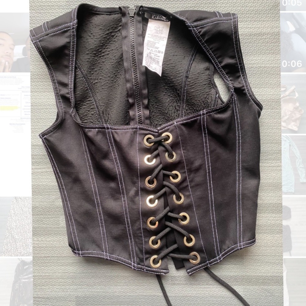 Fashion Nova Black Corset Top